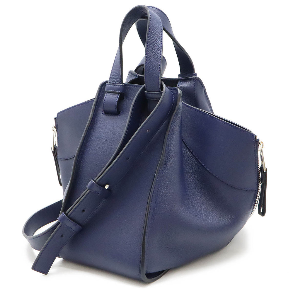 Loewe Blue Hammock Bag Navy Handbag Shoulder Leather Blue